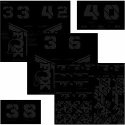 Fox Racing Custom Fork Und Shox Kit Aufkleberset -REIFEN E-Bike Reifen Importe Magasin 803 01 732 FOX Decal 2021 AM Custom Fork and Shock Kit Stealth Black 2