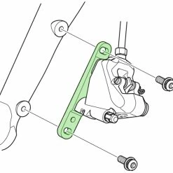 Shimano Flat-Mount Adapter Für VR 140/160mm Bremsscheibe -REIFEN E-Bike Reifen Importe Magasin Shimano Adapter Flat Mount VR auf Flat Mount 140 160mm Y8N230000 c