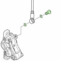Shimano Bremsleitungsschraube Mit Dichtring -REIFEN E-Bike Reifen Importe Magasin Shimano Schraube fur Bremsleitung mit Dichtring Y8H098010 a