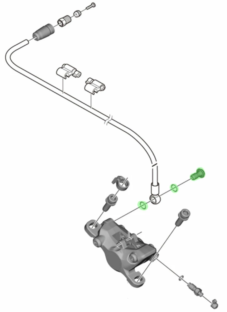 Shimano Bremsleitungsschraube + Dichtring Für BR-M8100/7100 4 Shimano Bremsleitungsschraube + Dichtring Für BR-M8100/7100 – Bild 2